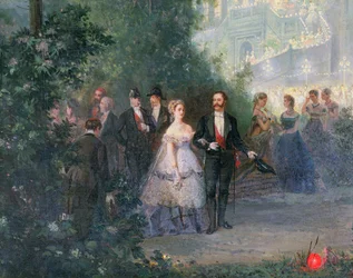 Abendgesellschaft in den Tuilerien, 10. Juni 1867 (Detail)